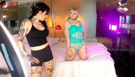 BTS photoshoot with alt girl Katt Morehead