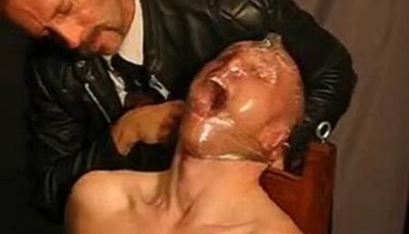 Leather Master Breath Play With Sub