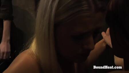 Busty Lesbian Girl Masturbating and Orgasming Hard