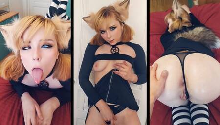 Lovely Girl Deep Blowjob and Play Pussy in Lingerie - POV