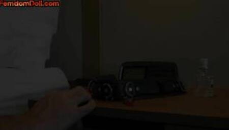 Tattooed nylon domina strapon fucks guy asshole after sex