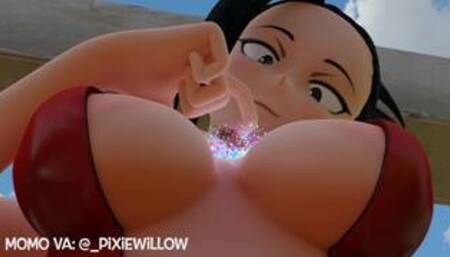 Momo has a hidden quirk [Giantess Growth]