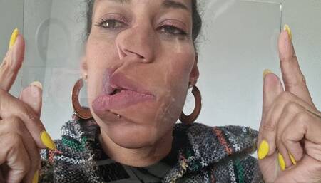 Face Squish on glass