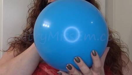 BBW blows balloons
