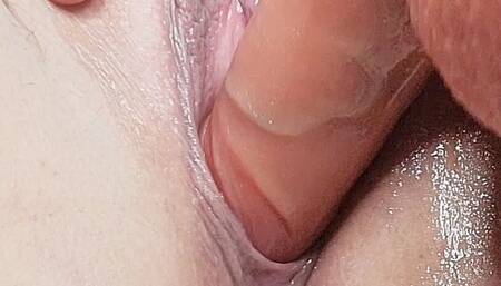 Watch my super wet pussy cum on this dildo