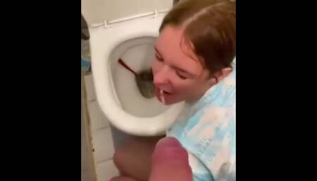 Teen Girl Pissed on and Fucked in the Mouth
