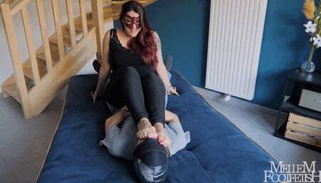 Nose pinched with my stinking feet - Breath Smothering - Foot Smell - Domination - Nose Pinching