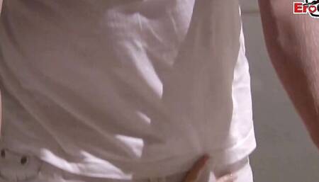 Remarkable blonde lady Carla Cox gets screwed by her masseur