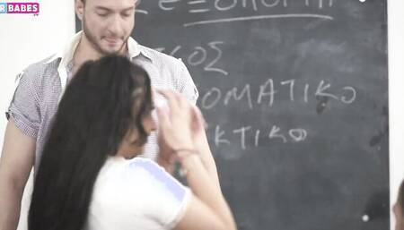 Smoking hot teacher is getting fucked hard inside the classroom