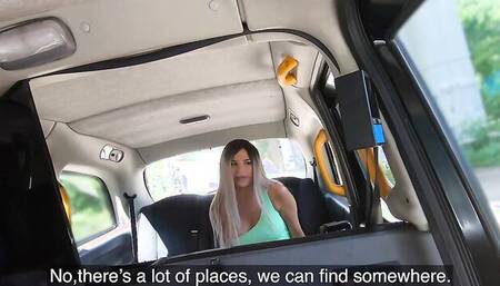 Smoking hot babe is riding horny taxy driver's hard schlong