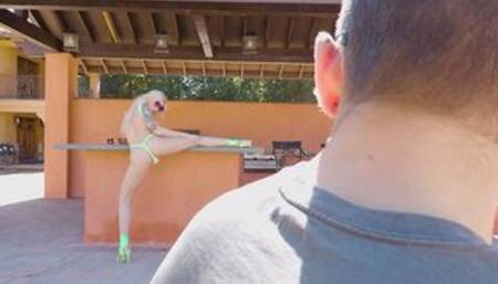 Blonde ts Aubrey kate fucks straight guy