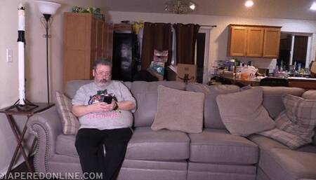 Bambi: Cuffed to Mess in Diaper Punishment