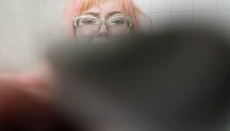 Soft, Pale MILF Bathes in Blue Water