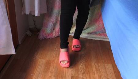 Pregnancy Edition: Hot Pink Sandals