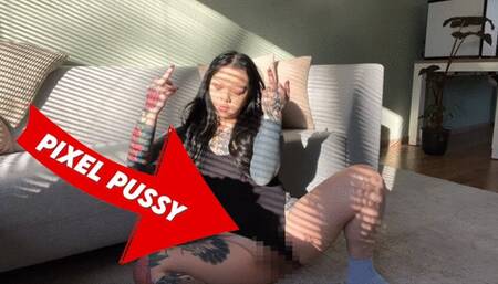Flip Off 'n Pixelated Pussy 4
