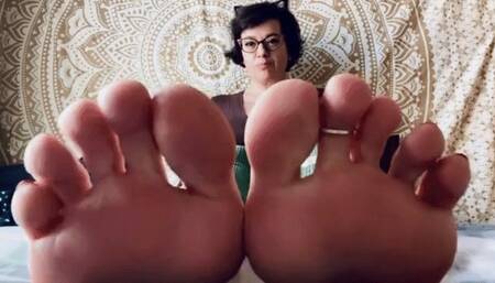 Sexy librarian next door, milf with glasses foot and ass tease, big boobs, leggings, red nails