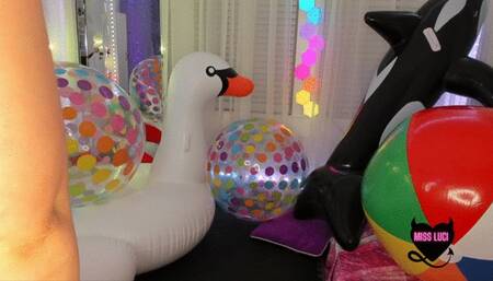 Inflatables + Beachballs Over Inflation and Mass Pop