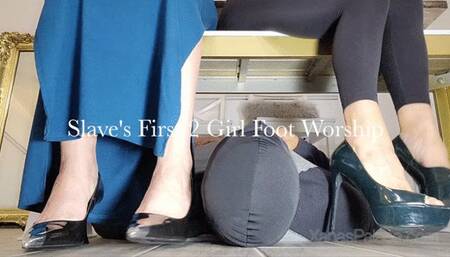 Slave's First 2 Girl Worship