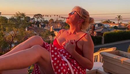 enjoyable chain smoking break with Marlboro 100 on the patio