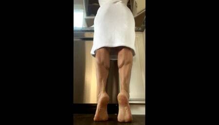 Robe Reach and Massage Barefeet