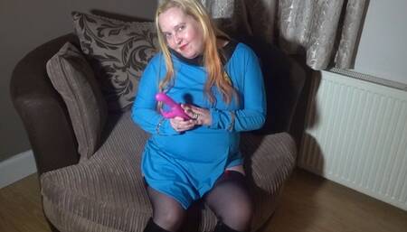 Star Trek Nurse playing with Dildo