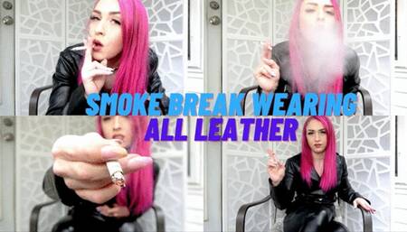 Smoke Break Wearing All Leather - WMV
