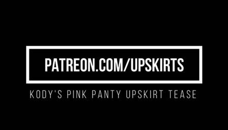 Kody's Pink Panty Upskirt Tease