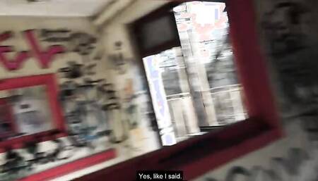 Skinny girl and her boyfriend are fucking in an abandoned building