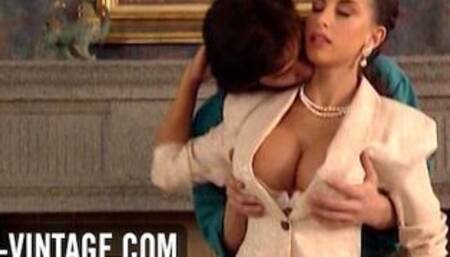 Vintage anal sex with Sarah Young in stockings