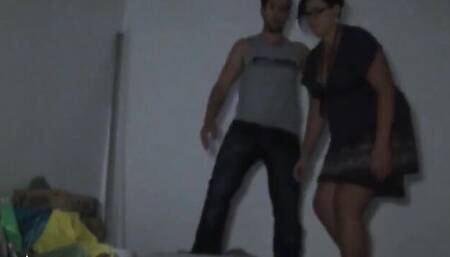 Chubby amateur MILF in homemade sex video with her stepson