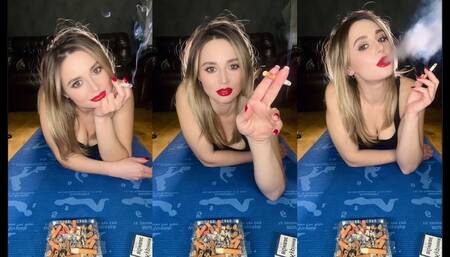 Cigarette or stretching?