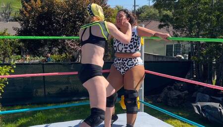 Nadia Stinkfaces Masked Wrestler