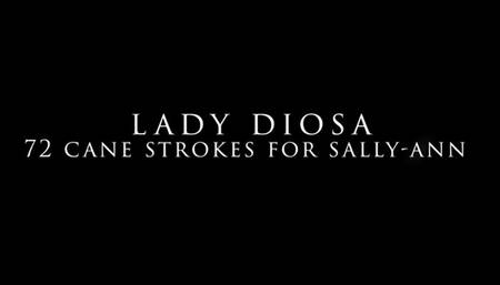 72 cane strokes for naughty Sally-Ann
