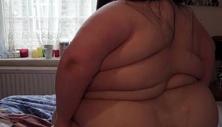 SSBBW BBW RIDES DILDO MISSIONARY AND REVERSE COWGIRL