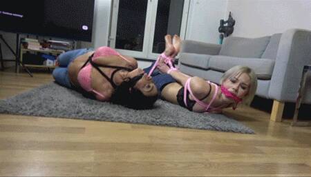 Lilly & Latina in: Two beautiful girls play Bondage games, as Lilly found Latina's secret toys box! (WMV)