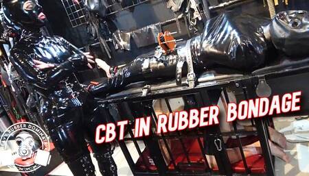 CBT in Rubber Bondage