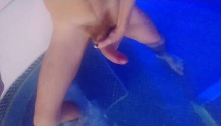 Underwater jerk off
