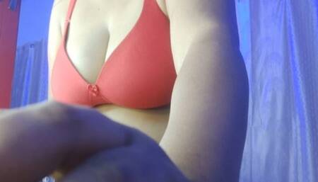 Hot desi sexy girl showing here big boobs and press boobs.