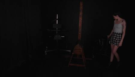 Rose Jai pussy split, flogged, nipple clamps, clothes pins