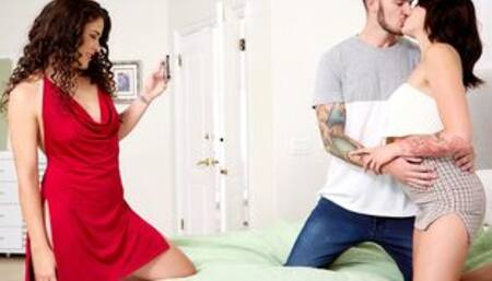 Bisexual lesbians introduced a cock