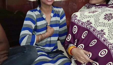 Stepmother-in-law enjoyed son-in-law's cock before marriage, Indian desi threesome