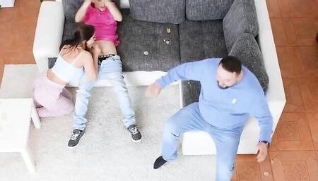 Busty MILF Jennifer Mendez fucks with stepson while husband is at home