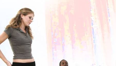 Jenny Leigh Rides A Black Guy While Her Man Watches