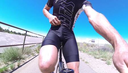 Pissing lycra while road biking