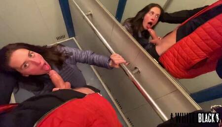 Nymphomaniac neighbor fucked in the elevator