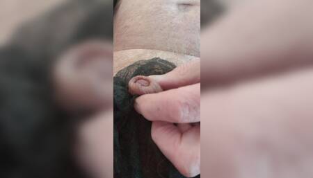 Very small cock black silk