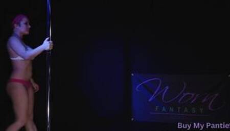 Hottie In Her Pink Panties Shows Off Her Pole Dancing Skills