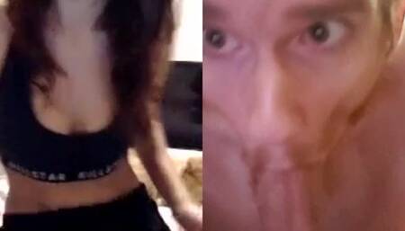 webcam self suck reaction