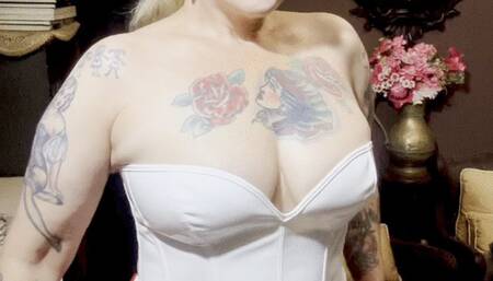 Crush - Marlboro reds - Nose exhales - High heels - Pantyhose - PVC Vinyl - Long nails