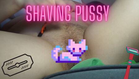 First pussy shaving
